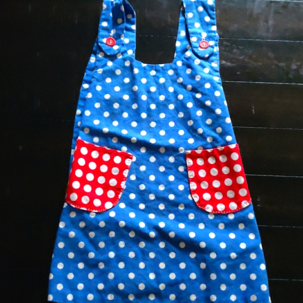 ♥️Cute polkadot apron/dress for toddler 💙